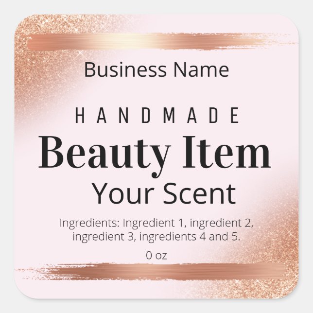 Adesivo Quadrado Rótulo do Balão do Lip da Loção do Creme da Mantei (Frente)