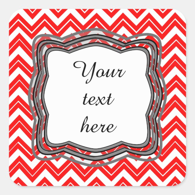 Adesivo Quadrado Rótulo do Cevon Vermelho (Frente)