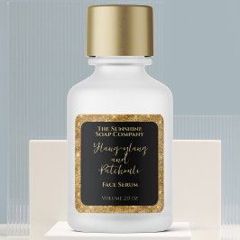 Adesivo Quadrado Rótulo do Grelha do Glitter Dourado preto Cosmétic