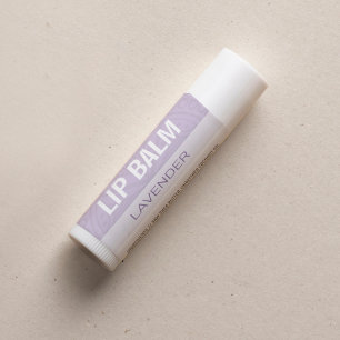 Adesivo Quadrado Rótulo do Lip Balm - Lavanda - Quadrado de 1,25"