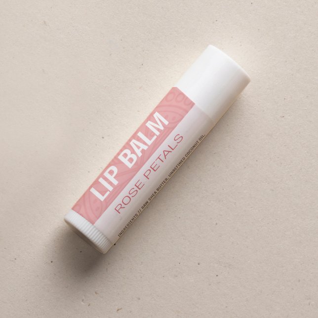 Adesivo Quadrado Rótulo do Lip Balm - Rosa Petals - Quadrado de 1,2 (Criador carregado)