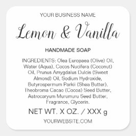Adesivo Quadrado Rótulo do Produto Artisan Sapo ou Skincare Fabrica