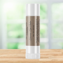 Adesivo Quadrado Rótulo do tubo labial estilo papel Kraft