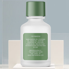 Adesivo Quadrado rótulo dos ingredientes verdes modernos minimalist