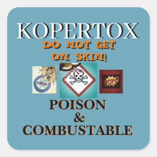 ADESIVO QUADRADO RÓTULO KOPERTOX PARA FRASCO DE SPRAY