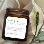 Adesivo Quadrado Rótulo moderno de produtos cosméticos para velas m<br><div class="desc">Rótulo moderno de produtos cosméticos para velas minimalistas</div>