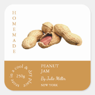 Adesivo Quadrado Rótulo Peanut Small Business