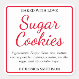 Adesivo Quadrado Rótulo Personalizado de Homemade HM001_20sqv1