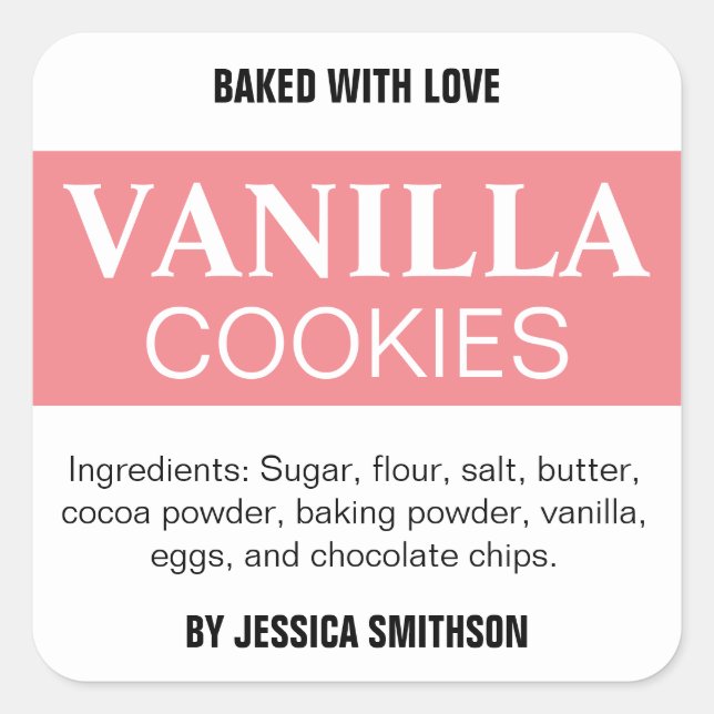 Adesivo Quadrado Rótulo Personalizado de Homemade HM001_48sqv1 (Frente)