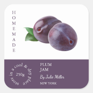 Adesivo Quadrado Rótulo Plum Small Business
