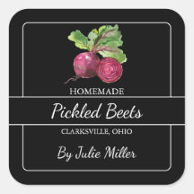 Rótulo Preto da Praça de Beterrabas Colhidas Homem