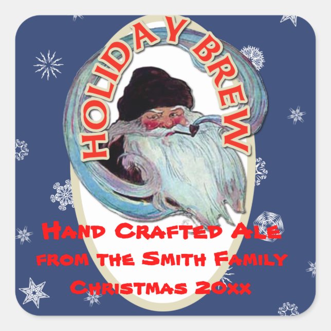 Adesivo Quadrado Rótulos de cerveja e de cerveja (Frente)