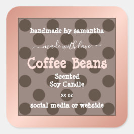 Adesivo Quadrado Rótulos de empacotamento de produtos de padrão-pon