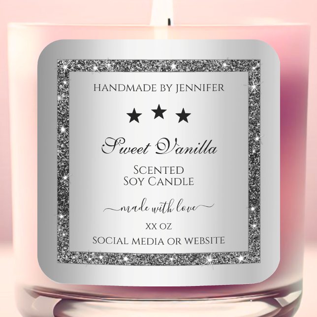 Adesivo Quadrado Rótulos de empacotamento do produto com efeito de  (Criador carregado)