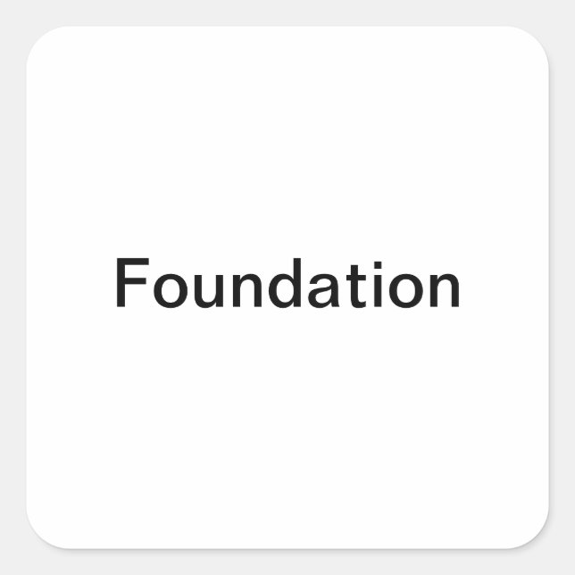 Adesivo Quadrado Rótulos de Frasco de Fundação/Composição/ (Frente)