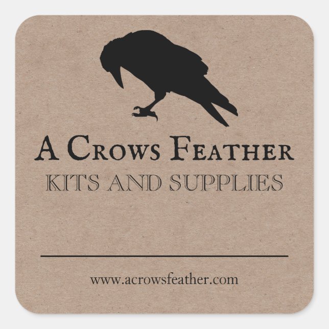 Adesivo Quadrado Rótulos de Produto de Cristal de Herbo Ortográfico (Frente)