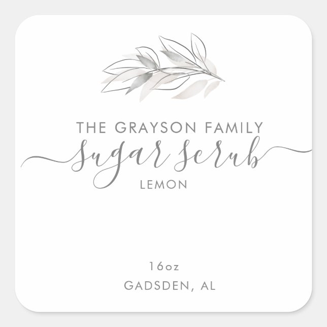 Adesivo Quadrado Rótulos de Produtos (Frente)