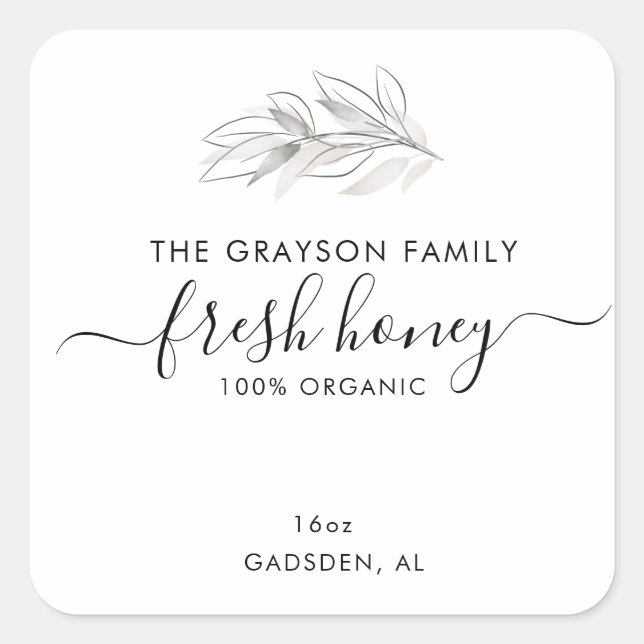 Adesivo Quadrado Rótulos de Produtos (Frente)