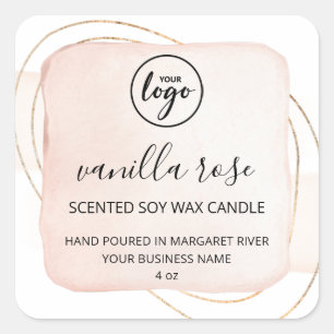 Adesivo Quadrado Rótulos de Velas de Soja Perfumada com Tinta Mode