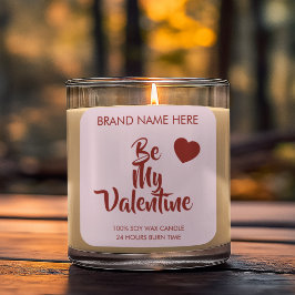Adesivo Quadrado Rótulos de Velas Roxas Personalizados para o Meu D