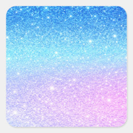 Adesivo Quadrado Roxo Chic Ombre Azul Brilho Moderno