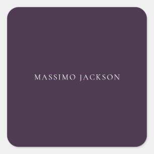 Adesivo Quadrado Roxo Escuro Minimalista Simples Moderno 