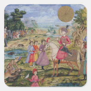 Adesivo Quadrado Royal Hunt, de Isfahan, Irã