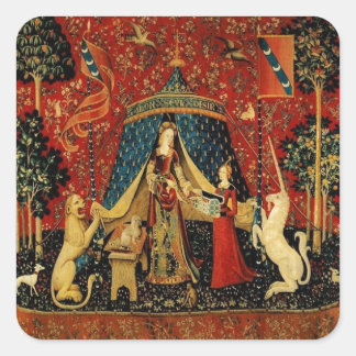 Adesivo Quadrado Royal Maiden e Unicorn