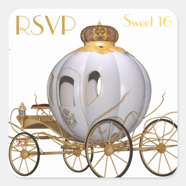 Adesivo Quadrado RSVP Sweet 16 (Frente)