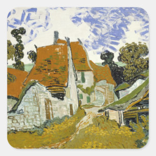 Adesivo Quadrado Rua Auvers-sur-Oise Vincent van Gogh