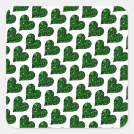Adesivo Quadrado Rua do dia de Patrick Emerald Heart
