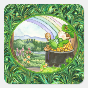 Adesivo Quadrado Rua do Patrick's Day Sticker