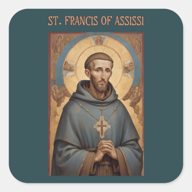 Adesivo Quadrado Rua: Francis do Assisi (Frente)