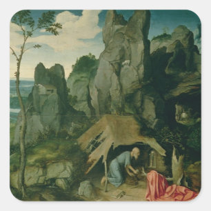 Adesivo Quadrado Rua. Jerome no deserto (óleo no painel) (ver també