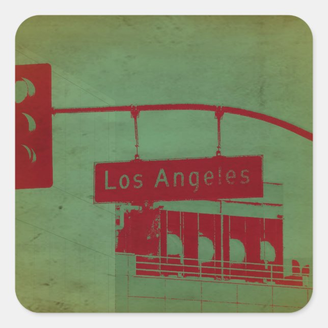 Adesivo Quadrado Rua Los Angeles (Frente)