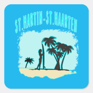 Adesivo Quadrado Rua: Martin San-Maarten Square Stickers