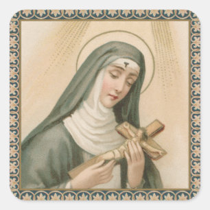 Adesivo Quadrado Rua. Rita de Cascia (M 015)