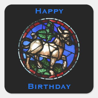 Adesivo Quadrado Rua Taurus Zodiac StainGlass Notre-Dame de Paris