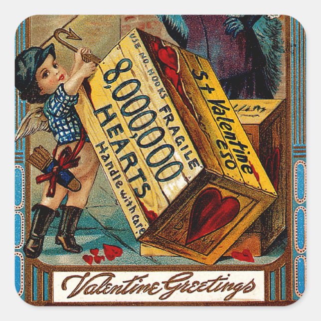 Adesivo Quadrado Rua. Taxa de Namorados (Frente)