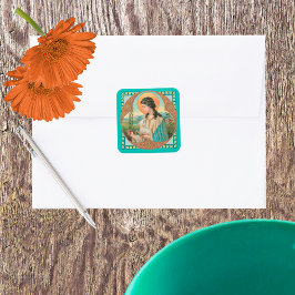 Adesivo Quadrado Ruas. Agnes de Roma (BK 006)