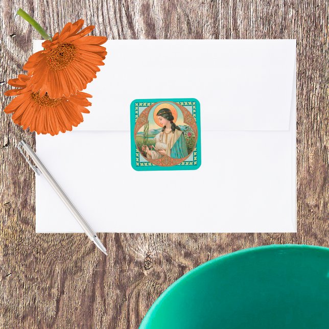 Adesivo Quadrado Ruas. Agnes de Roma (BK 006) (Criador carregado)