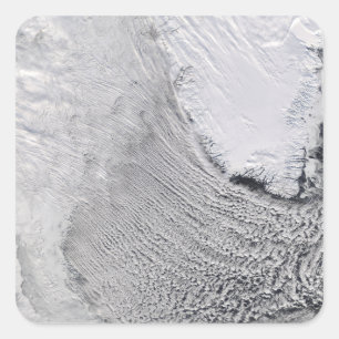 Adesivo Quadrado Ruas da nuvem no mar de Labrador