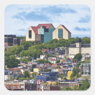 Adesivo Quadrado Ruas. John's, Newfoundland, Canada, o 2