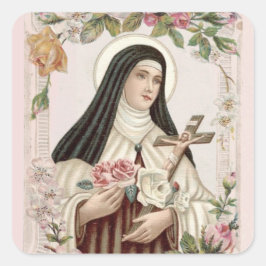 Adesivo Quadrado Ruas Religiosas, Carmelite Carmelite Nun Vintage C