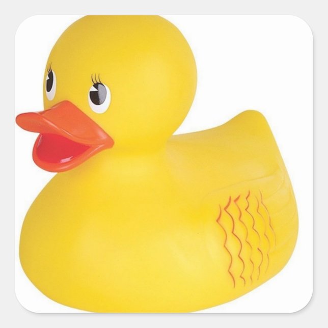 Adesivo Quadrado Rubber Ducky (Frente)