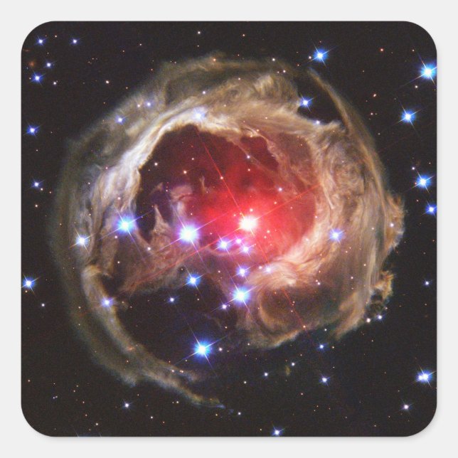 Adesivo Quadrado Ruby Red Supergiant Star Dust (Frente)