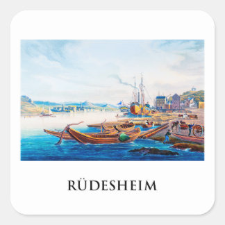 Adesivo Quadrado Rüdesheim, Alemanha 01B