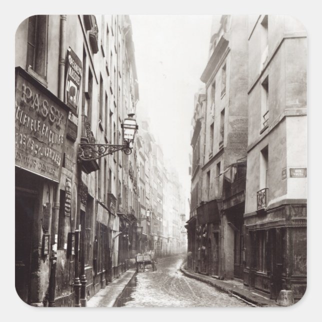Adesivo Quadrado Rue Aumaire, da Rue Volta, Paris, 1858-78 (Frente)