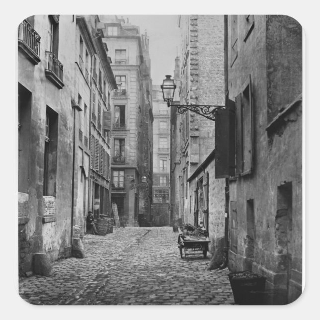Adesivo Quadrado Rue Basse des Ursins, Paris, 1858-78 (Frente)