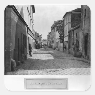 Adesivo Quadrado Rue des Anglaises, da rue de Lourcine, Paris